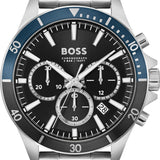 Hugo Boss Troper Chronograph Black Dial Silver Steel Strap Watch For Men - 1514101