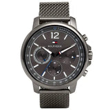 Tommy Hilfiger London Chronograph Grey Dial Grey Mesh Bracelet Watch for Men - 1791530