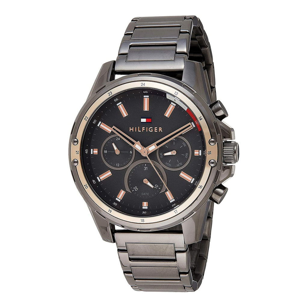 Tommy Hilfiger Mason Grey Dial Grey Steel Strap Watch for Men - 1791790