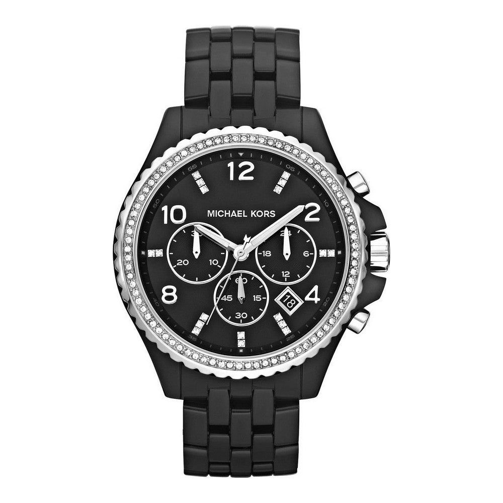 Michael Kors Runway Black Dial Black Steel Strap Watch for Women - MK5190
