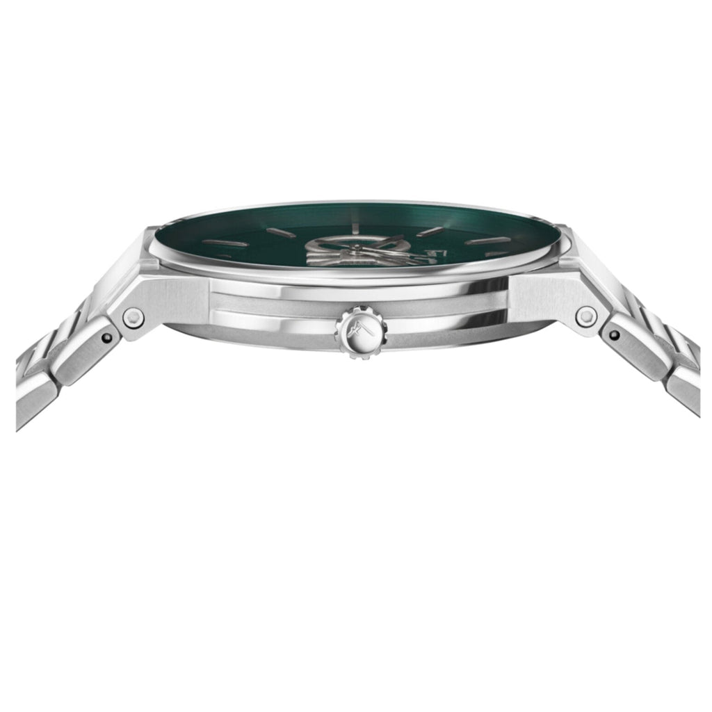 Salvatore Ferragamo Sapphire Bracelet Green Dial Silver Steel Strap Watch For Men - SFHP01224
