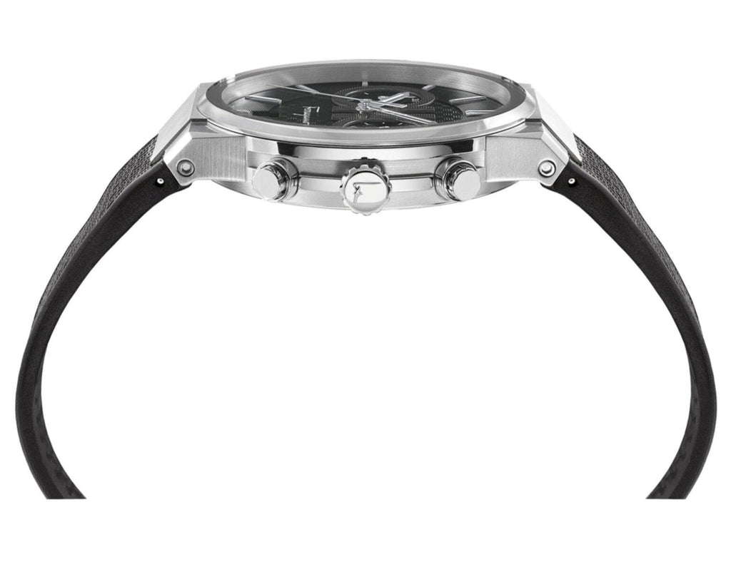 Salvatore Ferragamo Sapphire Chrono Black Dial Black Silicone Strap Watch for Men - SFME00121