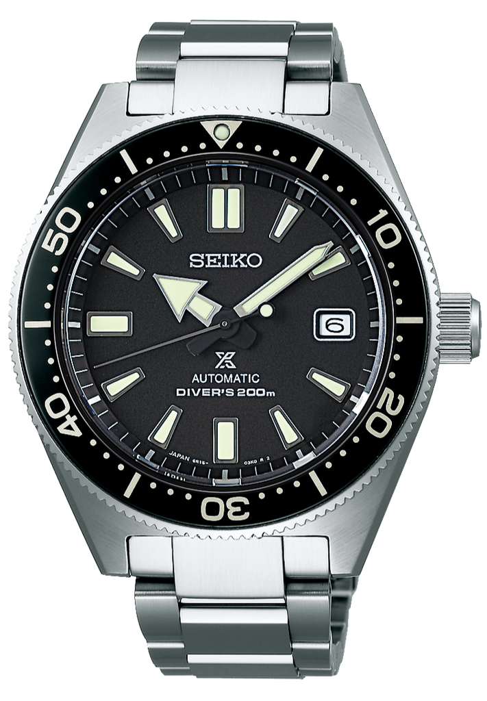 Seiko Prospex Automatic Diver Black Dial Silver Steel Strap Watch For Men - SPB051J1