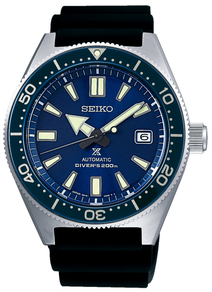 Seiko Prospex Analogue Automatic Diver Blue Dial Black Rubber Strap Watch For Men - SPB053J1