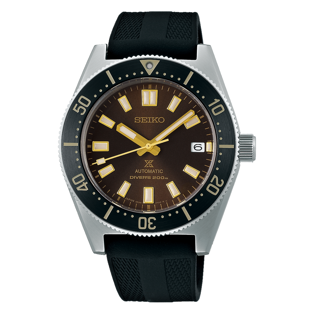 Seiko Prospex 1965 Diver's Modern Re-Interpretation Automatic Brown Dial Black Rubber Strap Watch For Men - SPB147J1