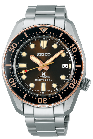 Seiko Prospex Sea Diver Automatic Brown Dial Silver Steel Strap Watch For Men - SPB240J1