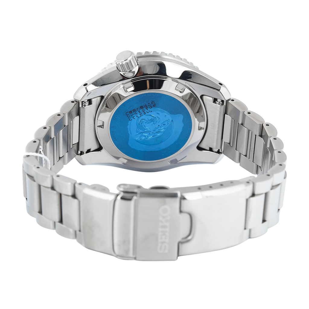 Seiko Prospex Limited Edition Automatic GMT Glacier Blue Dial Silver Steel Strap Watch For Men - SPB385J1