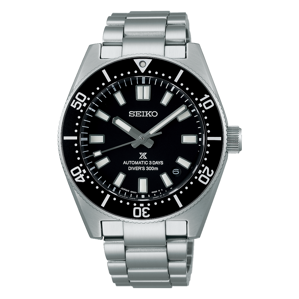 Seiko Prospex Automatic Diver Black Dial Silver Steel Strap Watch For Men - SPB051J1