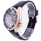 Seiko 5 Sport SKX Automatic Black Dial Black Silicone Strap Watch For Men - SRPD76K1