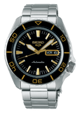Seiko 5 Sport Automatic SKX Series Black Dial Silver Steel Strap Watch for Men - SRPK99K1