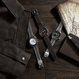 Seiko 5 Sports SKX GMT Automatic Sky Blue Dial Silver Steel Strap Watch For Men - SSK033K1