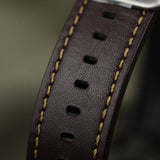 Seiko 5 Sports SKX GMT Automatic Mocha Black Dial Brown Leather Strap Watch For Men - SSK036K1