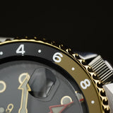 Seiko 5 Sports SKX GMT Automatic Mocha Black Dial Brown Leather Strap Watch For Men - SSK036K1