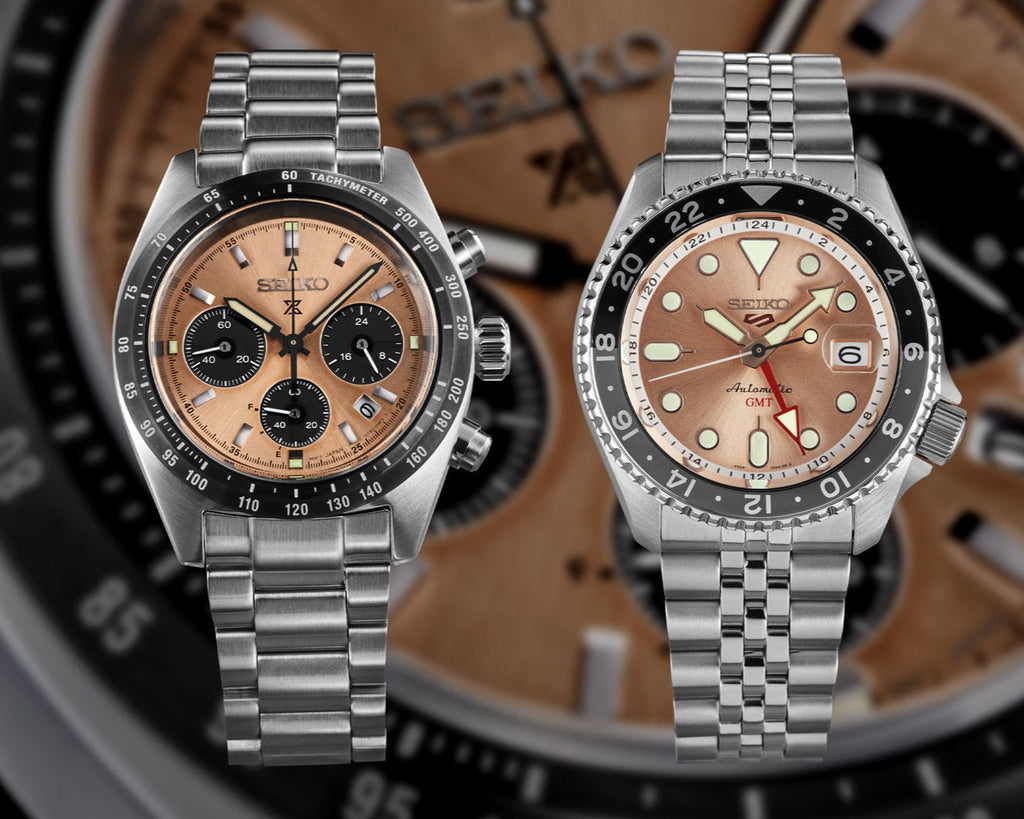 Seiko 5 Sports GMT Thong Sia Limited Edition Brown Dial Silver Steel Strap Watch for Men - SSK043K1