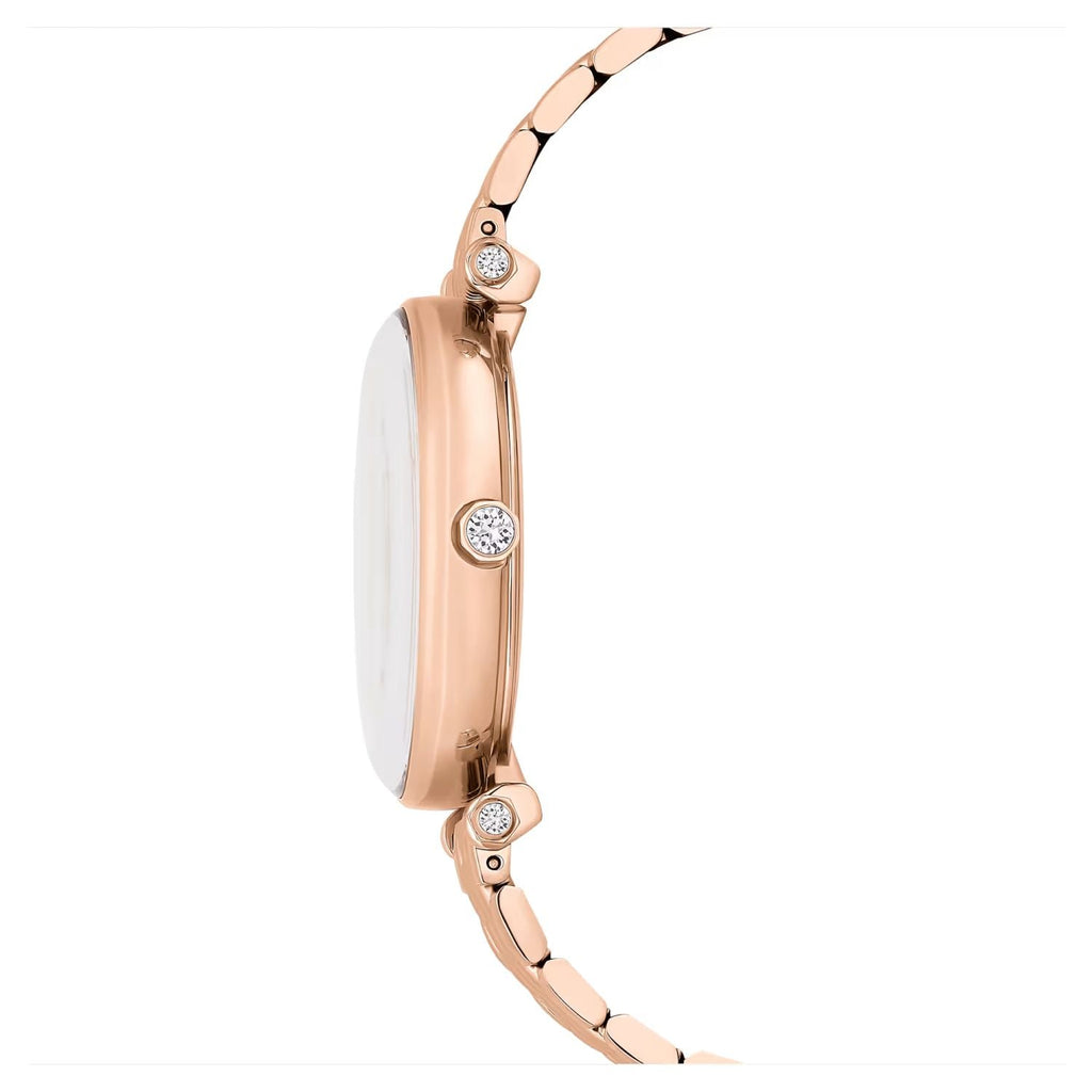 Swarovski Crystalline Wonder Silver Dial Rose Gold Steel Strap Watch for Women - 5656911