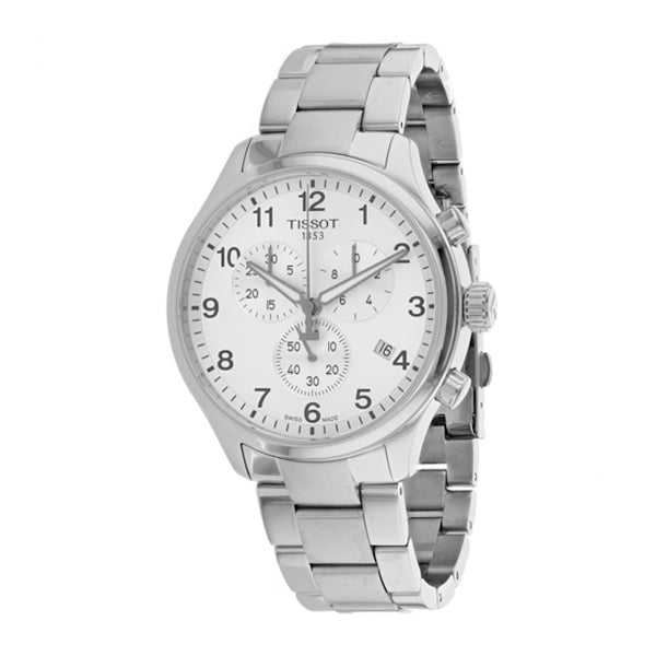 Tissot Chrono XL Classic Silver Dial Silver Steel Strap Watch For Men - T116.617.11.037.00