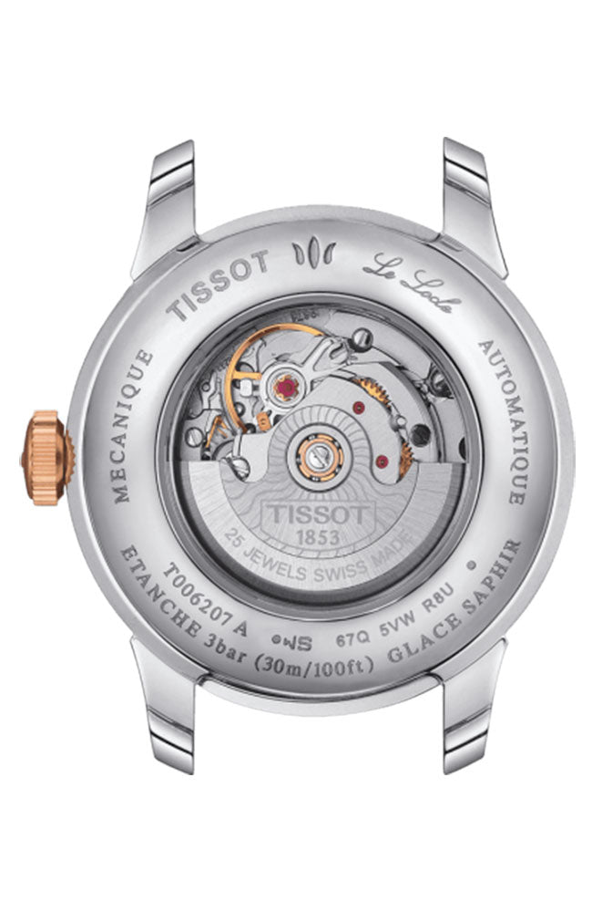 Tissot T Classic Le Locle Automatic Silver Dial Brown Leather Strap Watch For Women - T006.207.16.038.00