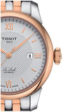 Tissot T Classic Le Locle Automatic Silver Dial Two Tone Steel Strap Watch For Women - T006.207.22.038.00