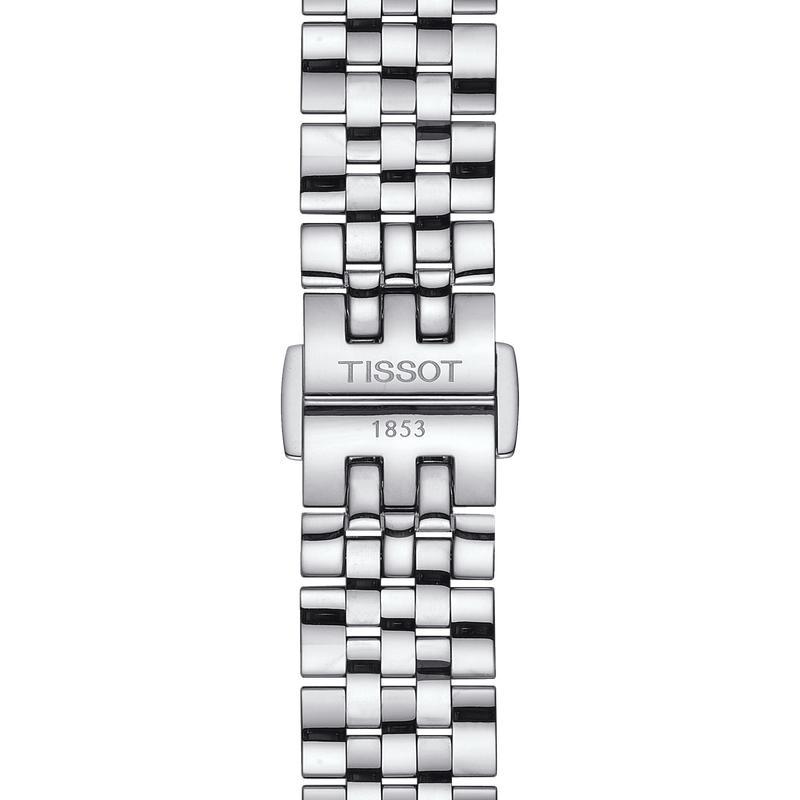 Tissot Le Locle Automatic Diamonds Mother of Pearl Black Dial Silver Steel Strap Watch For Women - T006.207.11.126.00