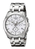 Tissot Couturier Chronograph White Dial Silver Steel Strap Watch For Men - T035.617.11.031.00