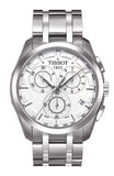 Tissot T Classic Couturier Chronograph White Dial Silver Steel Strap Watch For Men - T101.617.11.031.00