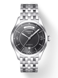 Tissot T Classic T One Automatic Black Dial Silver Steel Strap Watch For Men - T038.430.11.057.00