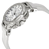 Tissot T Race Lady Chronograph White Dial White Rubber Strap Watch for Women - T048.217.17.017.00