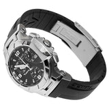 Tissot T Race Chronograph Black Dial Black Rubber Strap Watch for Women - T048.217.17.057.00