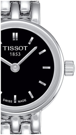 Tissot T Lady Lovely Black Dial Silver Steel Strap Watch For Women - T058.009.11.051.00