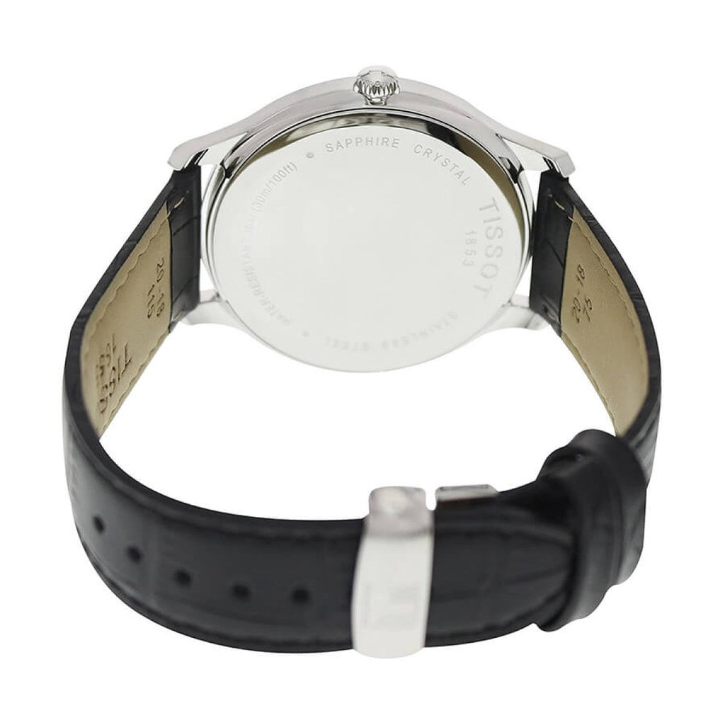 Tissot T Classic Tradition Black Dial Black Leather Strap Watch For Men - T063.610.16.052.00