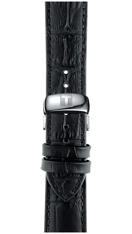 Tissot T Classic Tradition Black Dial Black Leather Strap Watch For Men - T063.610.16.057.00