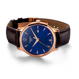 Tissot T Classic Tradition Blue Dial Brown Leather Strap Watch For Men - T063.610.36.047.00