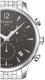 Tissot T Classic Tradition Chronograph Black Dial Silver Steel Strap Watch For Men - T063.617.11.067.00
