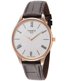 Tissot Tradition 5.5 White Dial Brown Leather Strap Watch for Men - T063.409.36.018.00