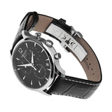Tissot Tradition Chronograph Black Dial Black Leather Strap Watch For Men - T0636171605700