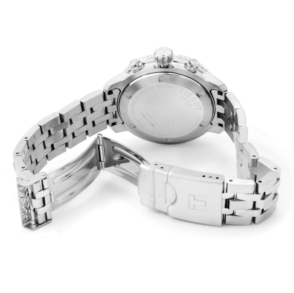 Tissot T Sport PRS 200 Chronograph Blue Dial Silver Steel Strap Watch For Men - T067.417.11.041.00