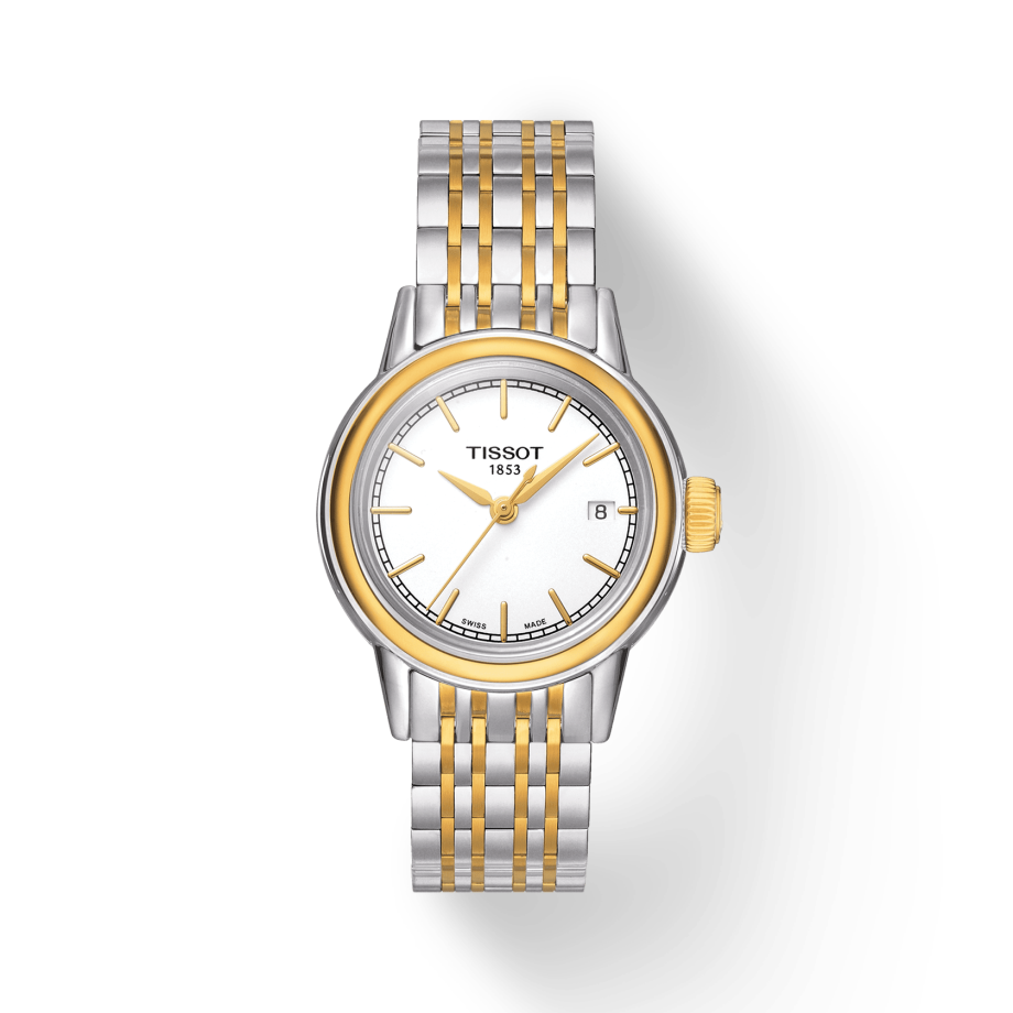 Tissot Carson Steel Lady White Dial Quartz Watch For Women - T085.210.22.011.00