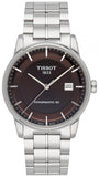 Tissot Luxury Powermatic 80 Brown Dial Silver Steel Strap Watch For Men - T086.407.11.291.00