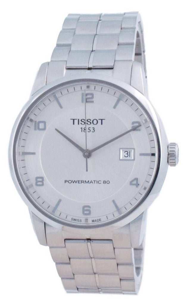 Tissot Luxury Powermatic 80 Silver Dial Silver Steel Strap Watch For Men - T086.407.11.037.00