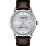 Tissot Luxury Powermatic 80 Silver Dial Brown Leather Strap Watch For Men - T086.407.16.037.00