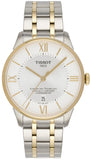 Tissot Chemin Des Tourelles Powermatic 80 Cosc Silver Dial Two Tone Steel Strap Watch For Men - T099.408.22.038.00