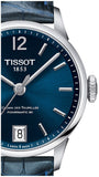 Tissot Chemin Des Tourelles Powermatic 80 Lady Blue Dial Blue Leather Strap Watch For Women - T099.207.16.047.00