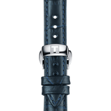 Tissot Chemin Des Tourelles Powermatic 80 Lady Blue Dial Blue Leather Strap Watch For Women - T099.207.16.047.00