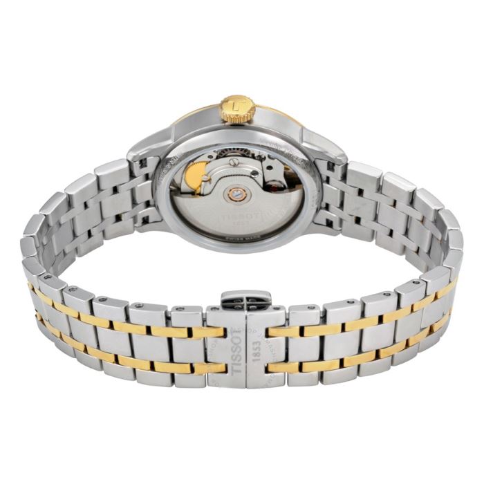 Tissot Chemin Des Tourelles Powermatic 80 Lady Mother of Pearl White Dial Two Tone Steel Strap Watch For Women - T099.207.22.118.00