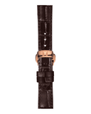 Tissot Chemin Des Tourelles Powermatic 80 Lady Brown Dial Brown Leather Strap Watch For Women - T099.207.36.447.00