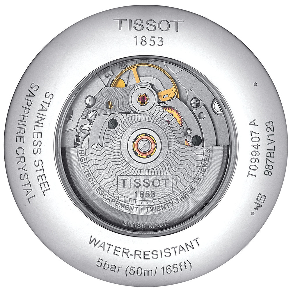 Tissot Chemin Des Tourelles Powermatic 80 Silver Dial Silver Steel Strap Watch For Men - T099.407.11.037.00