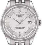 Tissot Ballade Powermatic 80 Cosc Silver Dial Silver Steel Strap Watch For Men - T108.408.11.037.00