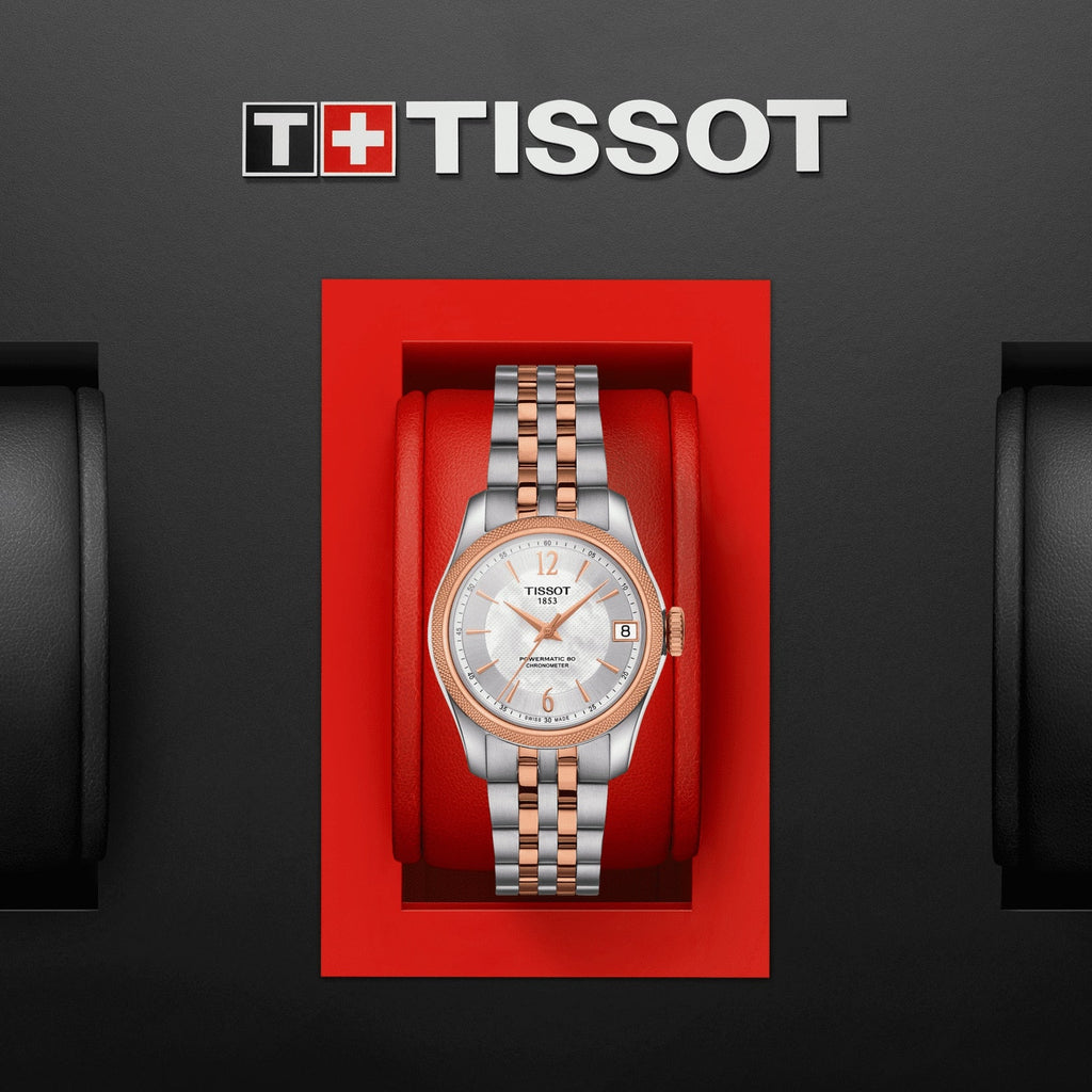 Tissot Ballade Powermatic 80 Cosc Mother of Pearl Dial Two Tone Steel Strap Watch For Women - T108.208.22.117.01