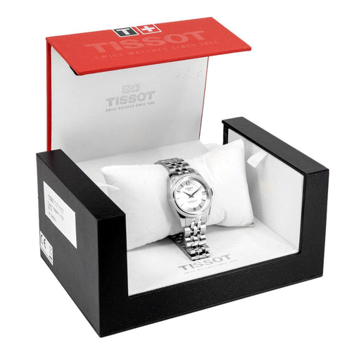 Tissot Ballade Powermatic 80 Automatic Mother of Pearl Dial Silver Steel Strap Watch For Women - T108.208.11.117.00