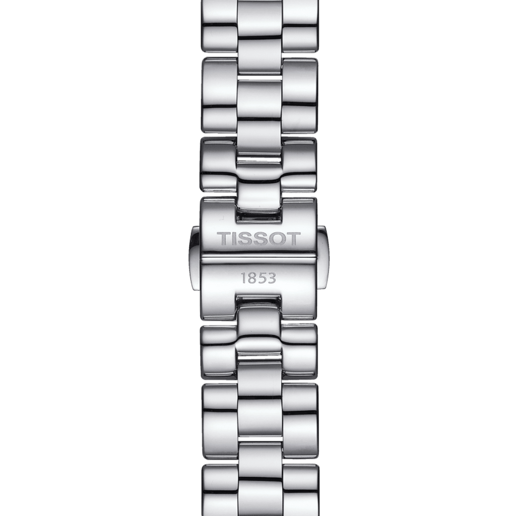 Tissot T Wave Diamonds White Dial Silver Steel Strap Watch For Women - T112.210.11.036.00